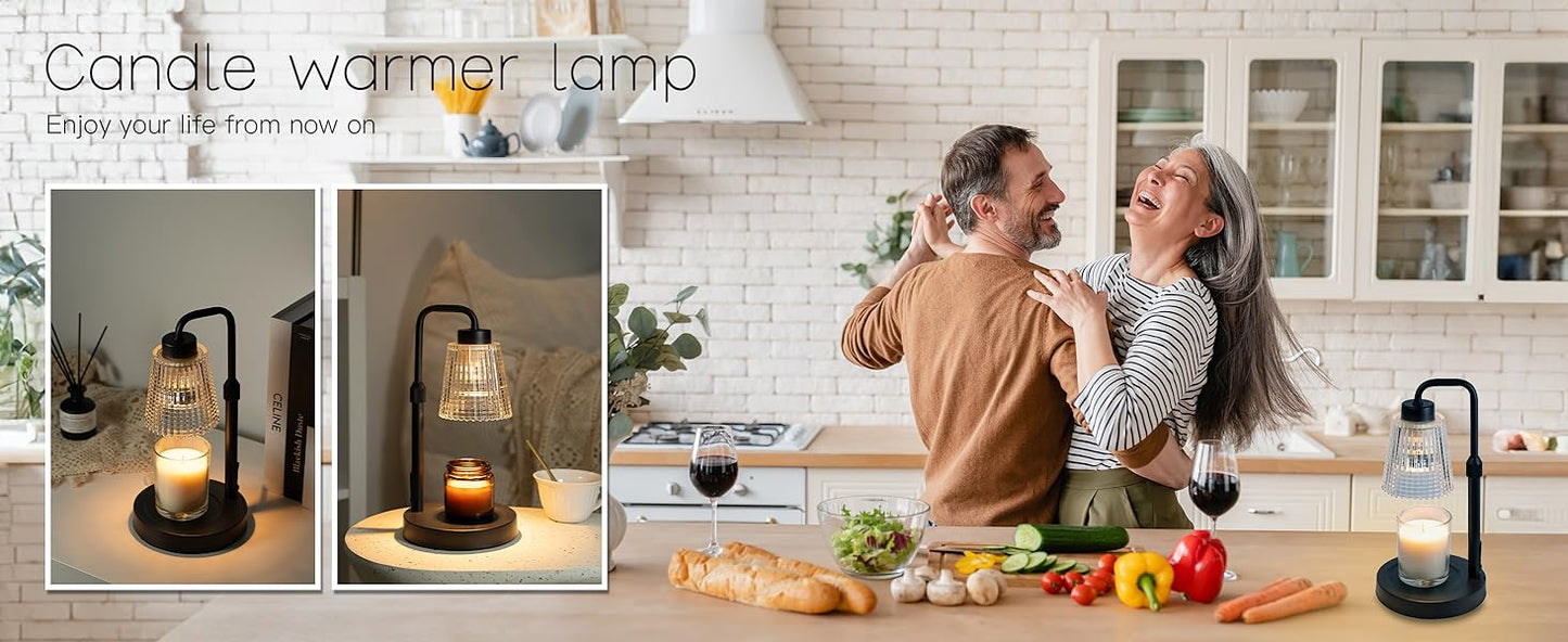 RoyaleGlow Dimmable Candle Lamp Warmer with Timer