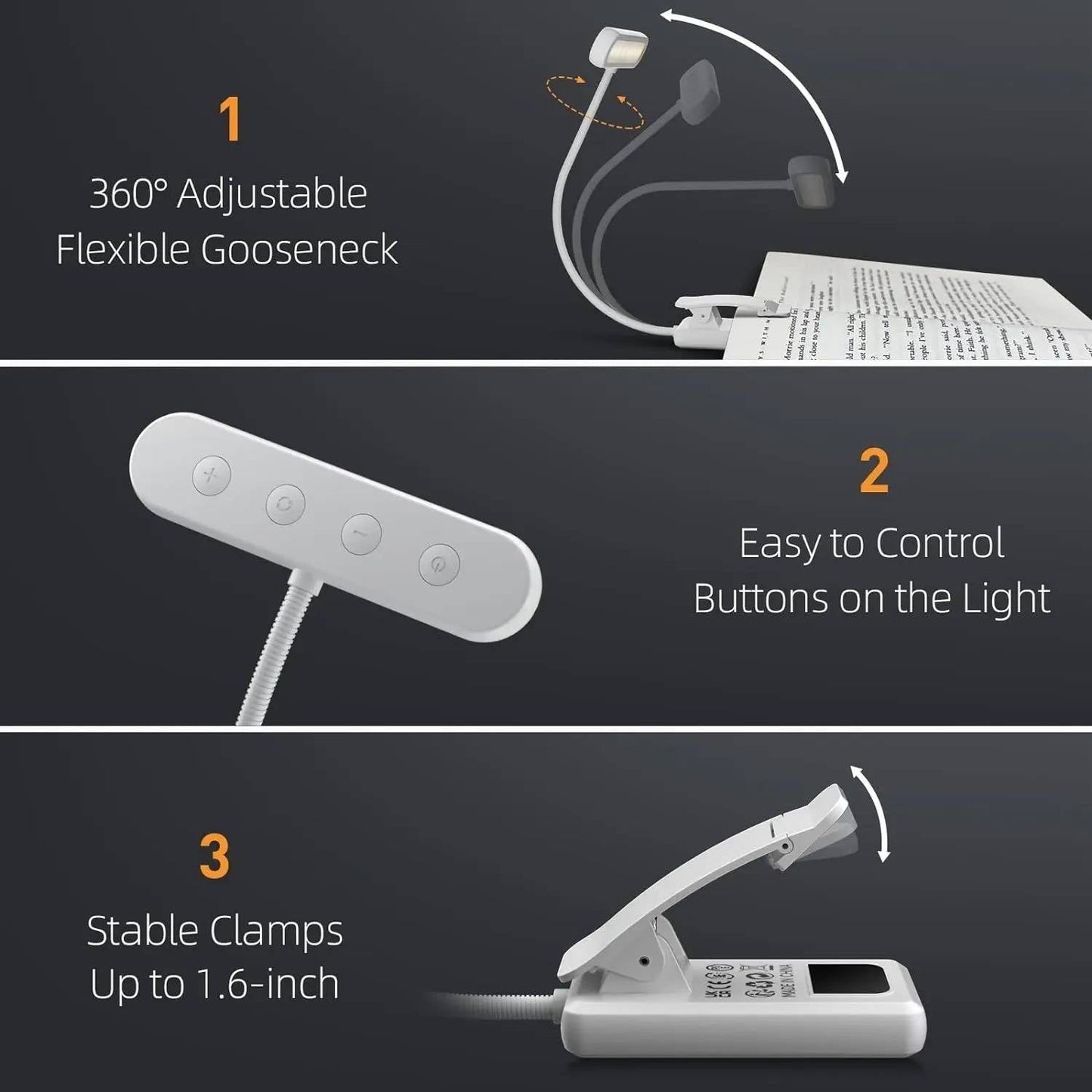 Royaleva Reading Light For Book with 360 Degree Flexibility