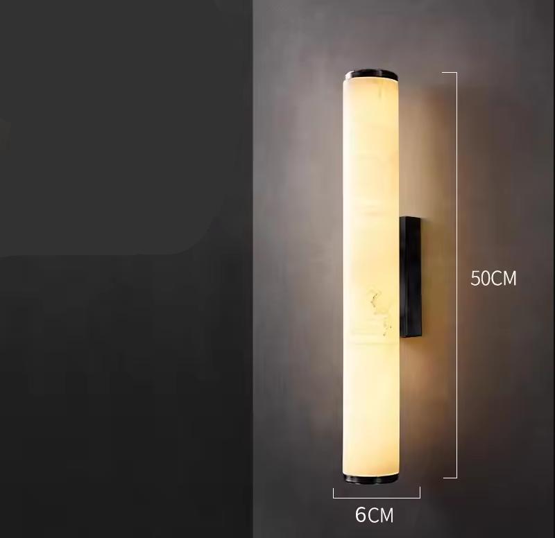 LuxRoyale Spanish Marble Copper Wall Sconce - Modern & Minimalist Wall Light