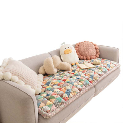 Pawelux Garden Chic Cotton Couch Protector Cover – Scratch-Resistant Sofa Shield for Pet Owners