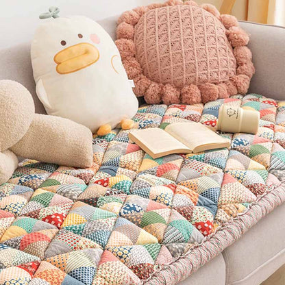 Pawelux Garden Chic Cotton Couch Protector Cover – Scratch-Resistant Sofa Shield for Pet Owners