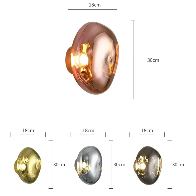 Rayvia Lava Wall Light, Modern Ambient Glass Wall Lamp for Bedroom & Living Room