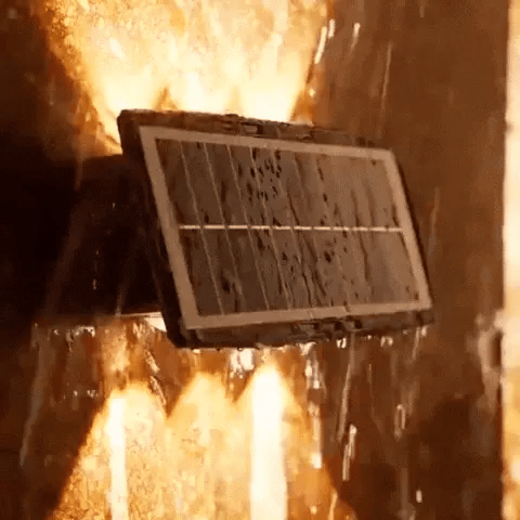 RoyaleGlow Solar Powered Outdoor Wall Sconce With LED