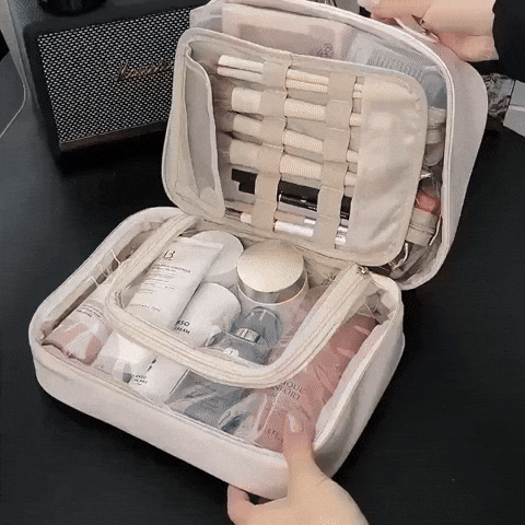 Royallure Travel Toiletry Organizer Bag - Chic & Water-Resistant for Beauty Essentials