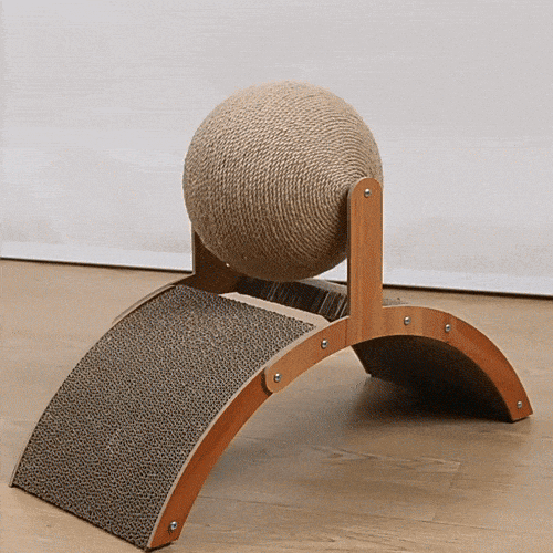 Royallure Durable Cat Scratching Post with Spinning Sisal Ball – Hollow Design, Stable