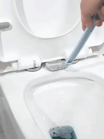 Royallure Silicone Toilet Brush – Tool-Free Installation, Flexible Bristles, Corner Cleaning