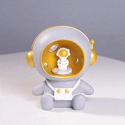 Royallure Astronaut Piggy Bank Night Lamp for Kids – Soft USB/Battery Light & Money Saver