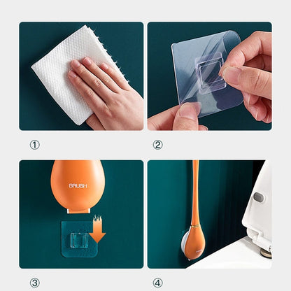 RoyaleGlow Flexible Silicone Toilet Brush for Ultimate Clean