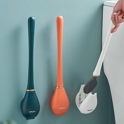 RoyaleGlow Flexible Silicone Toilet Brush for Ultimate Clean