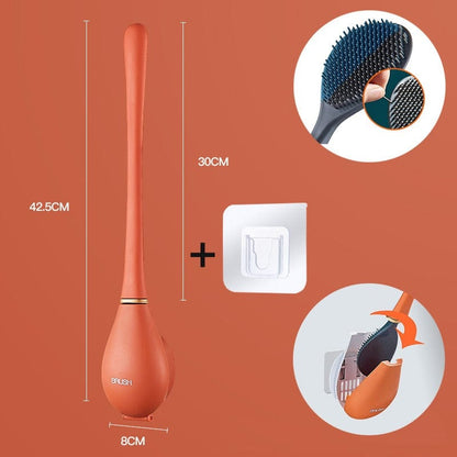 RoyaleGlow Flexible Silicone Toilet Brush for Ultimate Clean