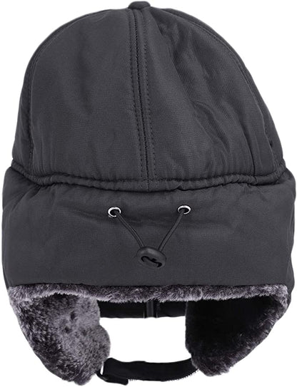 Luxora Premium Mens Winter Cold Weather Snow Hat With Ear Flaps And Brim