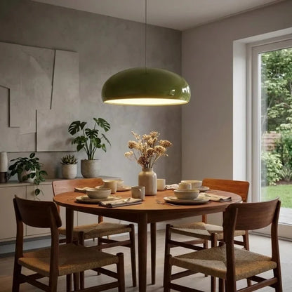Royelux Nordic Bauhaus Black Metal Bowl Pendant Light Fixture