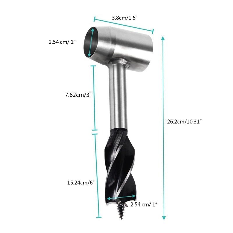 Bushcraft Hand Auger Drill – Scotch Eye Wood Auger for Camping & Survival Gear