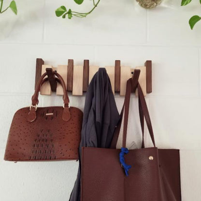 Luxora Handmade Wooden Coat Rack with Stylish Hooks