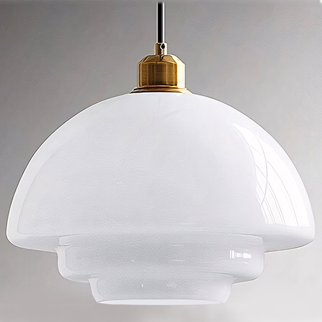LuxRoyale Art Deco Glass Pendant Light - Elegant Mid-Century Modern Ceiling Lamp