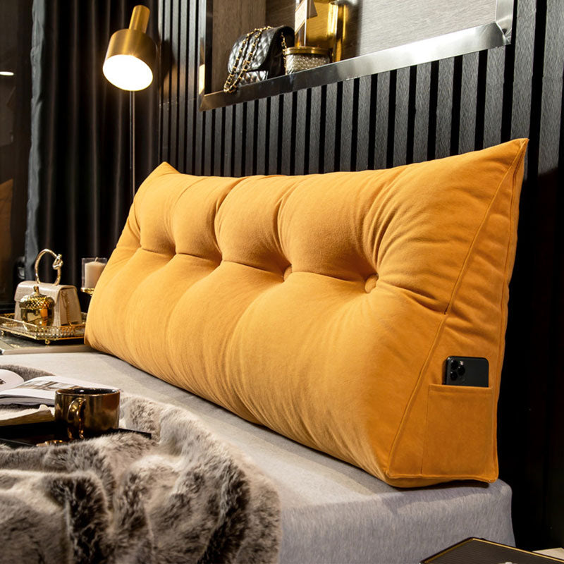 RoyaleGlow Luxury Wedge Pillow - Ergonomic Support for Bed & Sofa - Orange / Small - 100x50x20cm