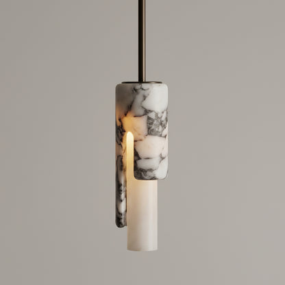  High-end Natural Luxury Stone Chandelier Wabi-sabi Style Bedroom Bedside Retro Dining Room Art Pendant Lamp Indoor Decor