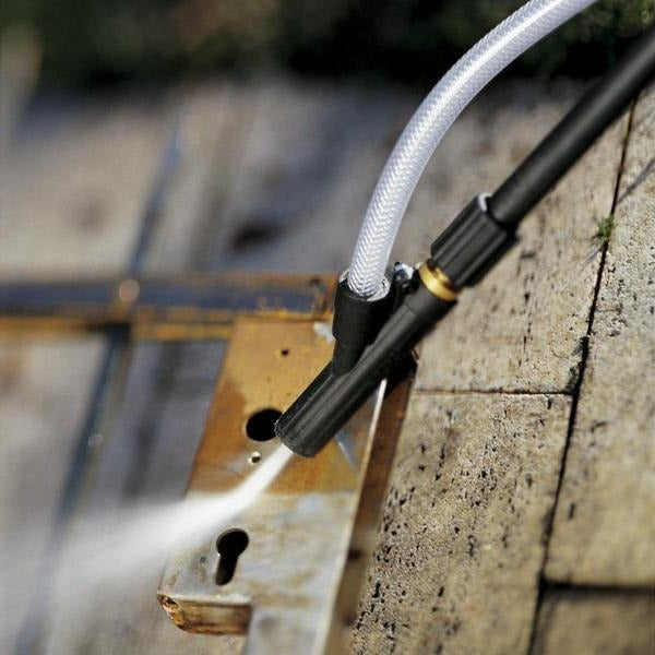 high pressure washer sandblasting kit converts pressure washer into wet sandblaster removes rust paint oil stains graffiti includes wand hose nozzle and goggles fits up to 2500 psi for heavy-duty cleaning