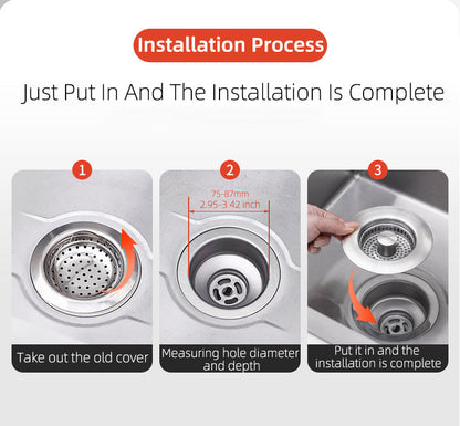 Lumora Kitchen Sink Drain Strainer 3-in-1 Premium Design