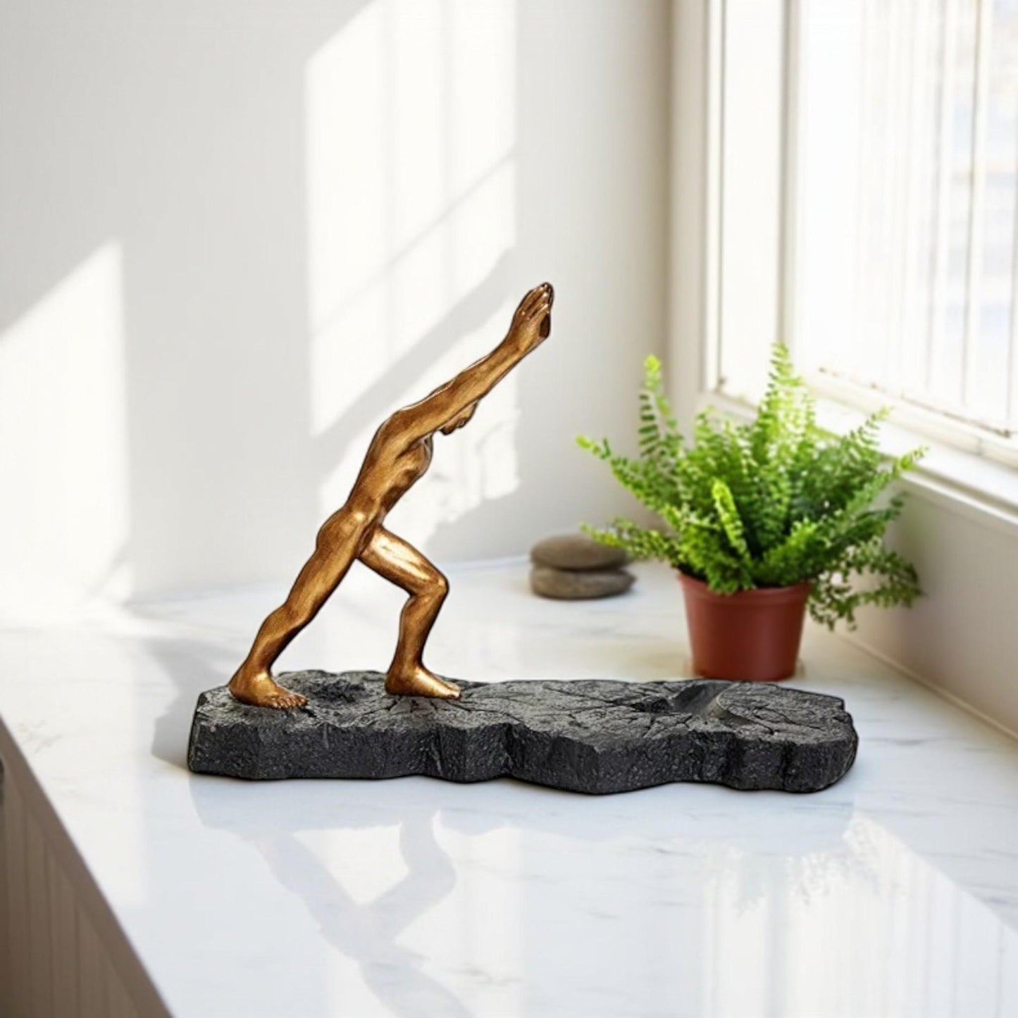 Rayvia Bronze Wine Holder - Artistic Sculptural Premium Home Decor Display Piece