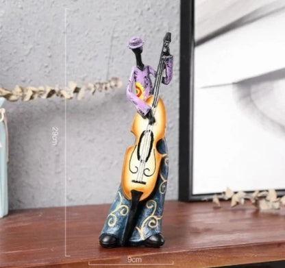 Royelux Abstract Jazz Musician Figurine - Decorative Bass Player Sculpture for Home Decor