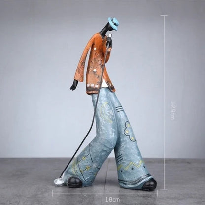 Royelux Abstract Jazz Musician Figurine - Decorative Bass Player Sculpture for Home Decor