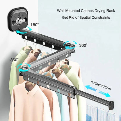 Royallure Retractable Wall-Mounted Laundry Drying Rack – Space-Saving Clothes Hanger with Easy Installation