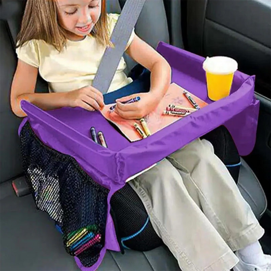 RoyaleGlow Baby Car Seat Tray with Storage Pockets