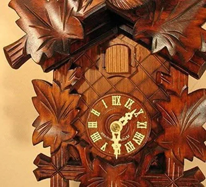 LuxRoyale Retro Cuckoo Wall Clock with Pendulum Design