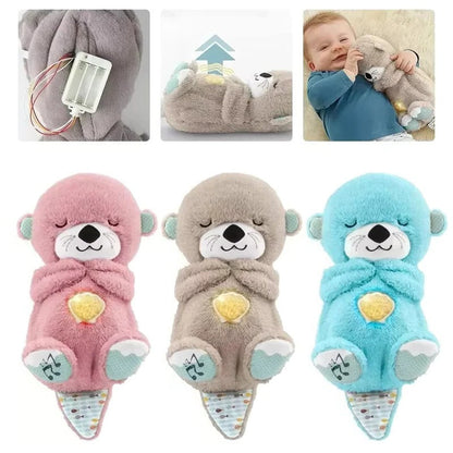 Luxora Breathing Otter Musical Stuffed Baby Plush Toy