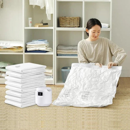 RoyaleGlow Durable Electric Vacuum Compression Bag - 75% More Storage