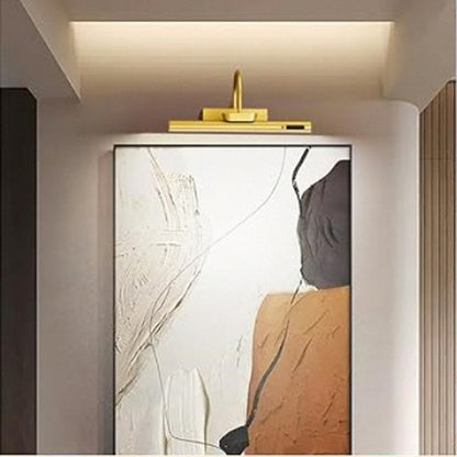 Lumora Elegant Gold LED Picture Light with Remote Dimmable