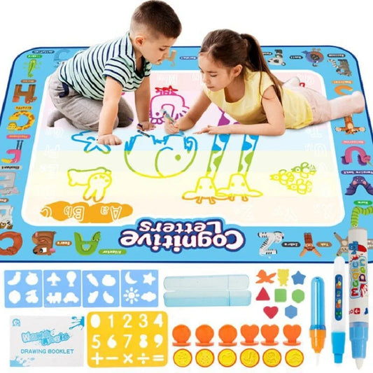 Royallure Eco-Friendly Water Drawing Mat for Kids - Mess-Free Doodle Magic Fun with Reusable Pens