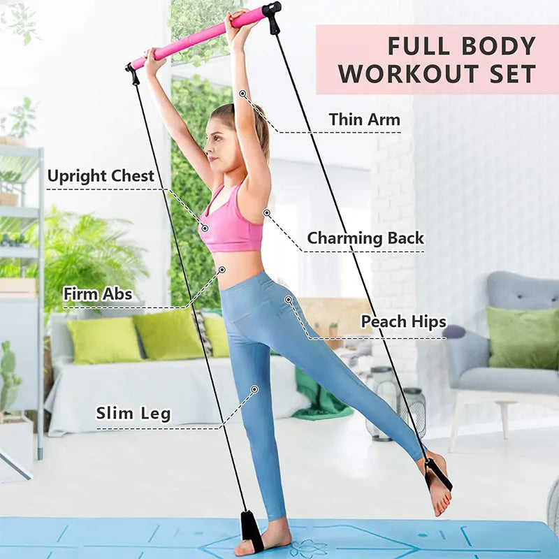 Royallure Ultimate Pilates Bar Kit – Full-Body Workout for Strength, Flexibility & Toning