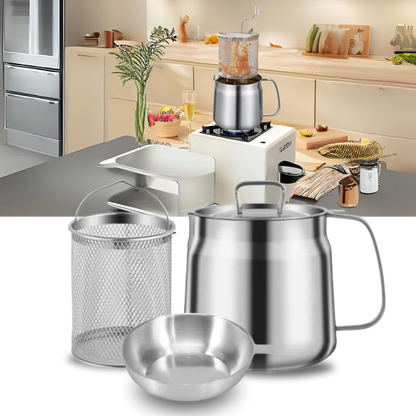 Luxora 2-in-1 Stainless Steel Deep Frying Pot for Easy Cooking