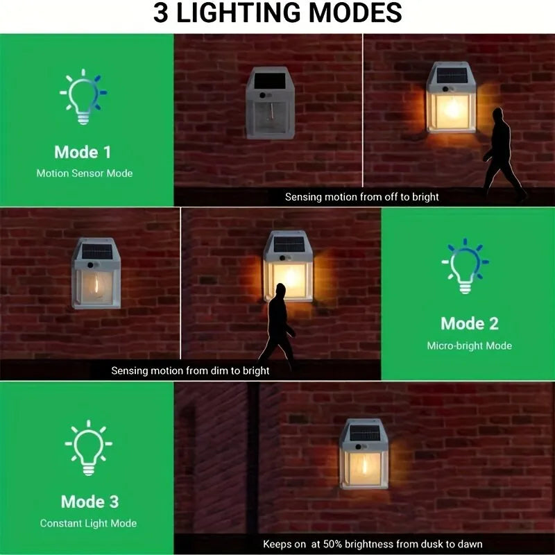 RoyaleGlow Dimmable Solar Sconce: Elegant Outdoor Lighting Solution