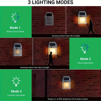 RoyaleGlow Dimmable Solar Sconce: Elegant Outdoor Lighting Solution