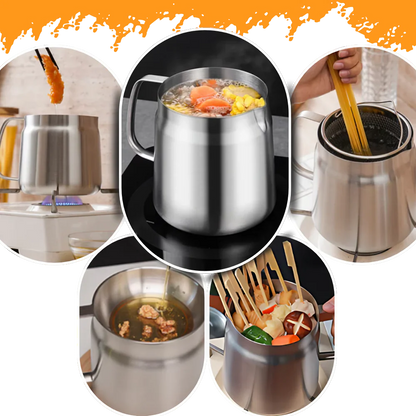 Luxora 2-in-1 Stainless Steel Deep Frying Pot for Easy Cooking