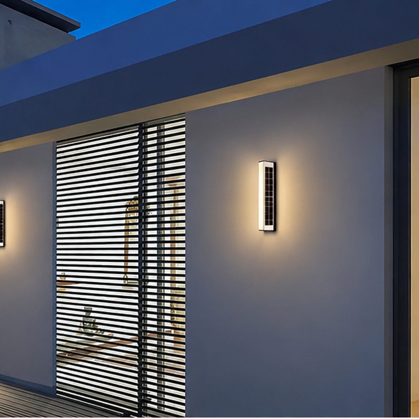 Royelux Modern Outdoor Solar LED Wall Sconce Light for Exterior Garden & Patio Lighting