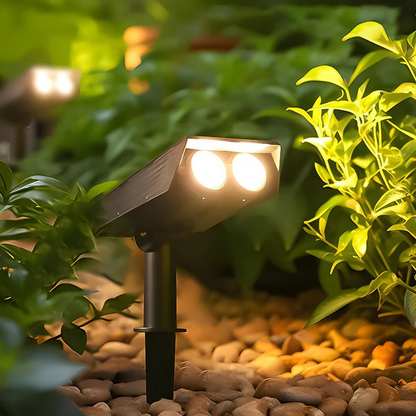 RoyaleGlow Waterproof LED Solar Multi-zoom Spot Light RGB