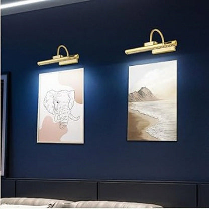 Lumora Elegant Gold LED Picture Light with Remote Dimmable