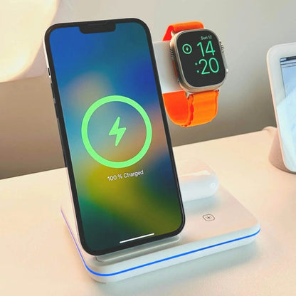 Royaleva 3-in-1 Apple Charger Dock for iPhone Watch AirPods