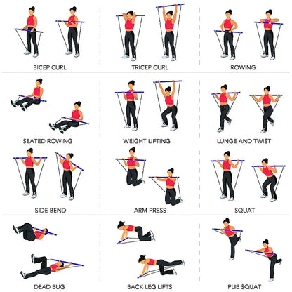 Royallure Ultimate Pilates Bar Kit – Full-Body Workout for Strength, Flexibility & Toning