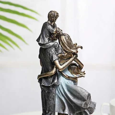 RoyaleGlow Family Embrace Sculpture - Modern Resin Figurine for Home Decor