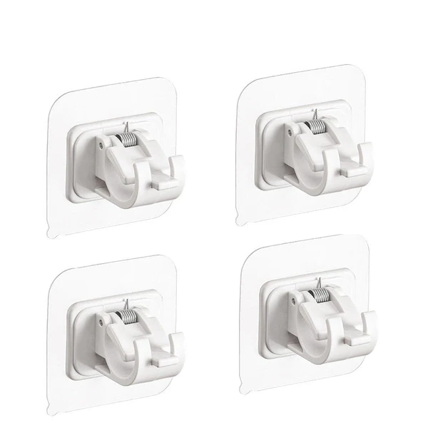 RoyaleGlow Adjustable Curtain Holders - Strong Self-Adhesive
