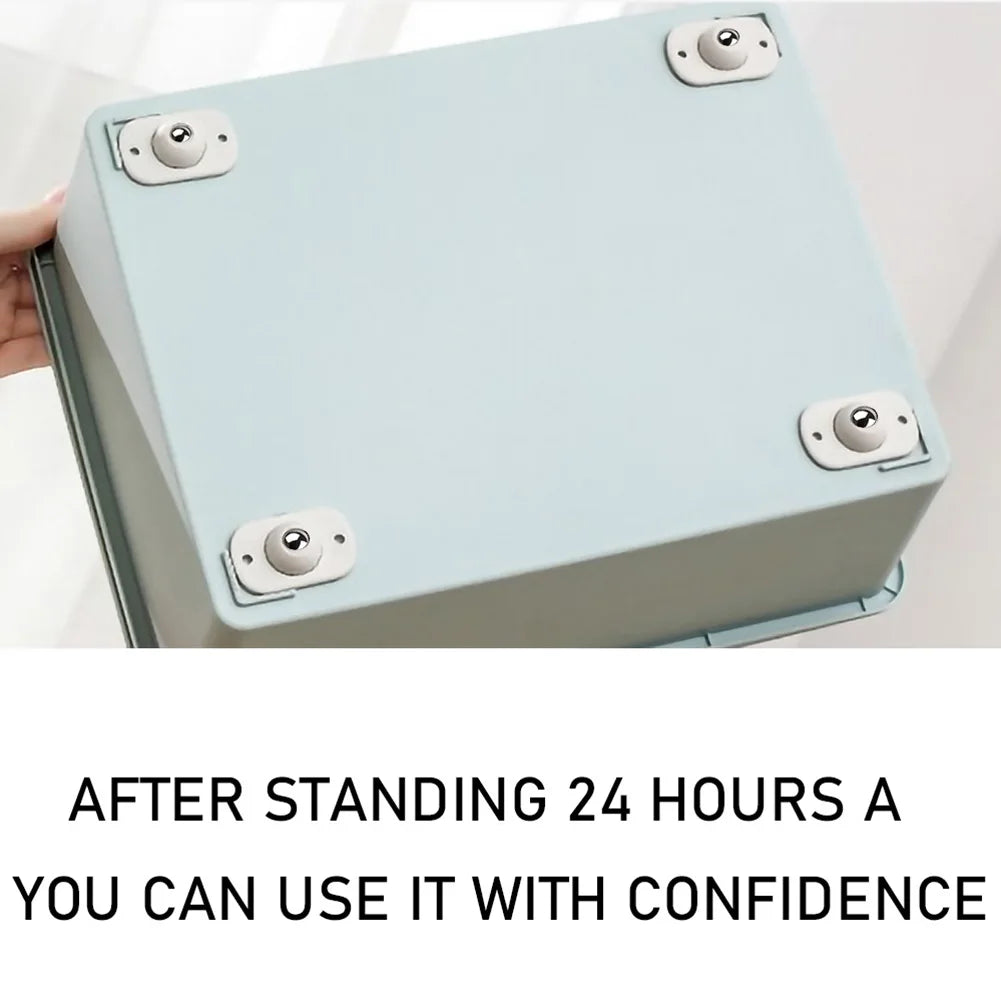 Royaleva SwiftMove Adhesive Rolling Casters for Easy Mobility and Storage Solutions