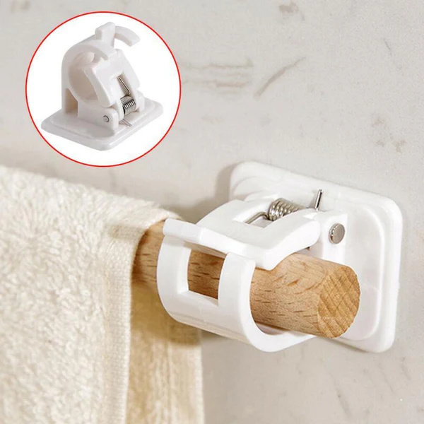 RoyaleGlow Adjustable Curtain Holders - Strong Self-Adhesive