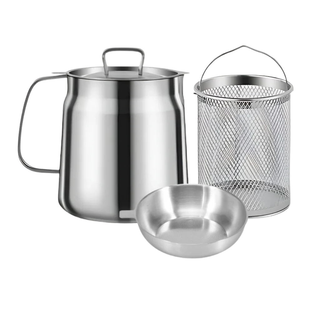 Luxora 2-in-1 Stainless Steel Deep Frying Pot for Easy Cooking