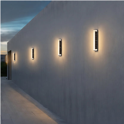 Royelux Modern Outdoor Solar LED Wall Sconce Light for Exterior Garden & Patio Lighting
