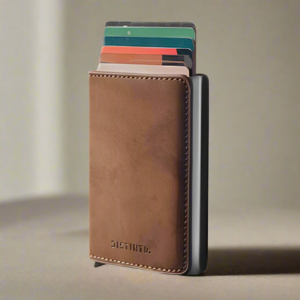 Royaleva Sleek RFID Pop-Up Wallet for Easy Card Access